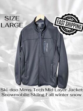 Ski-doo Mens Tech Mid Layer Jacket Size Large Snowmobile Skiing Fall winter snow